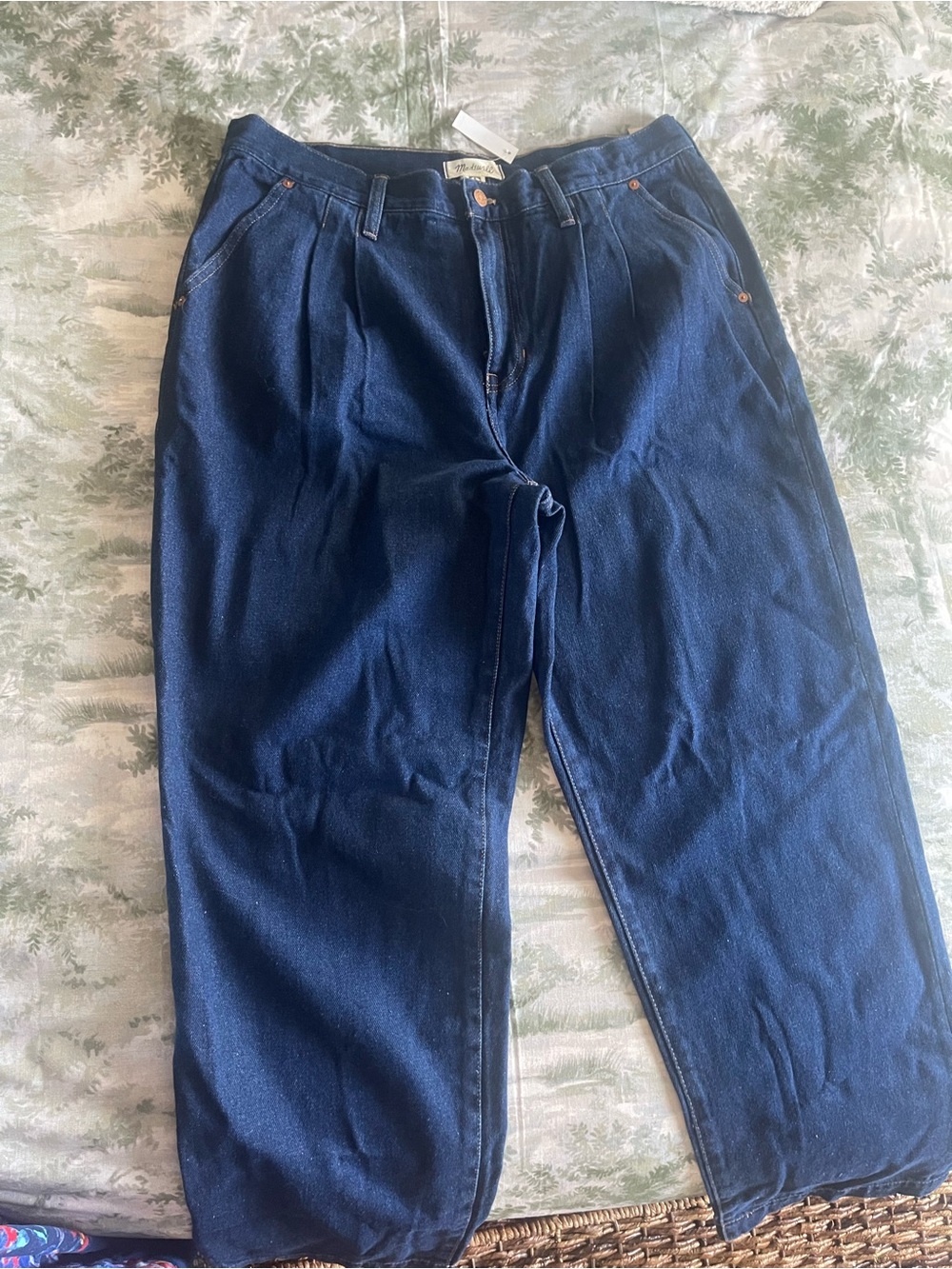 Madewell Woman's Baggy Dark Indigo Jeans - Picture 7 of 10